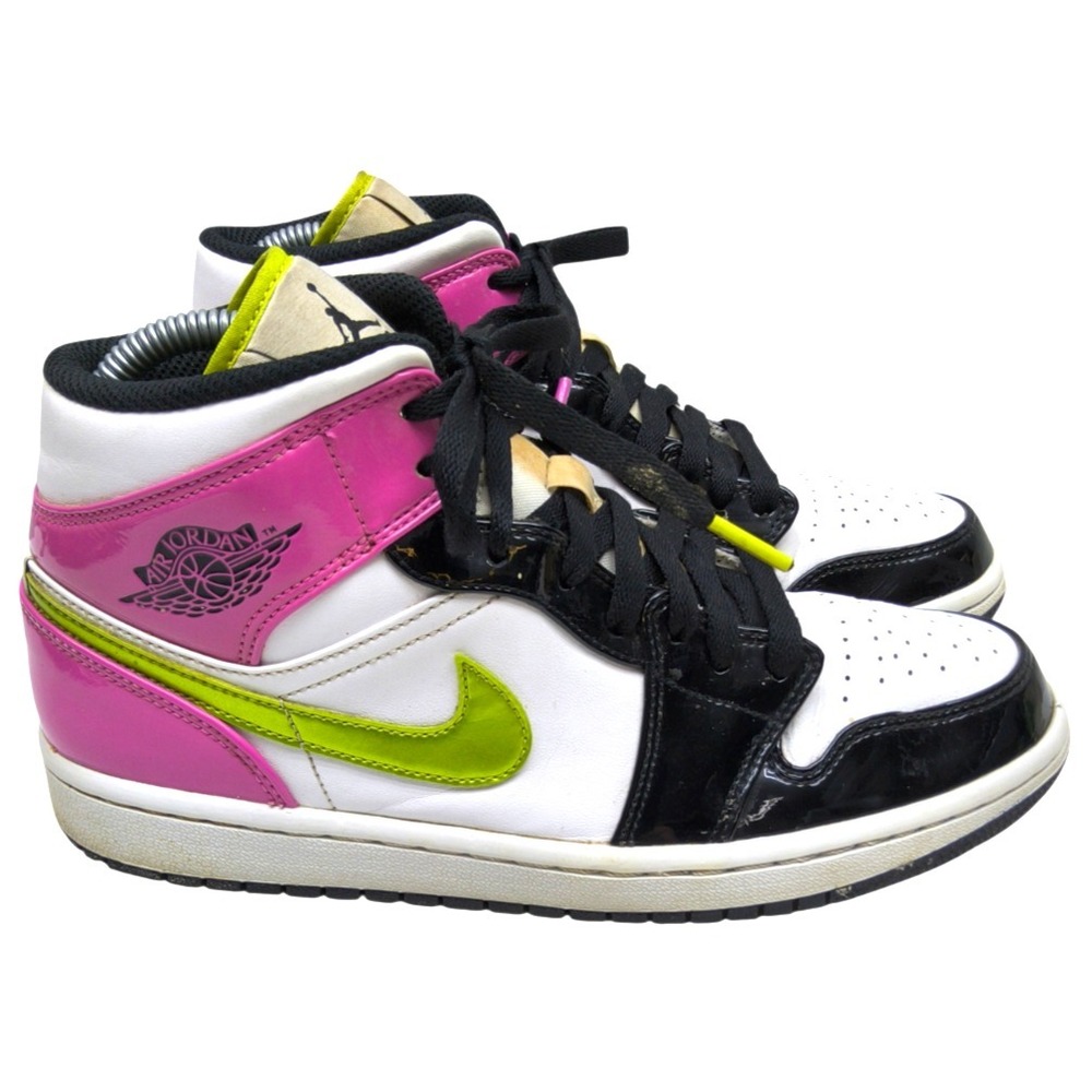 Air Jordan 1 SE Mid Cyber Active Fuchsia Shoes Size: 8 M / 9.5 W [CZ9834-100] - Picture 2 of 12